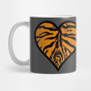 Tiger Stripe Heart Mug